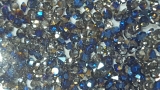 100 buc stras tip diamant albastru metalizat