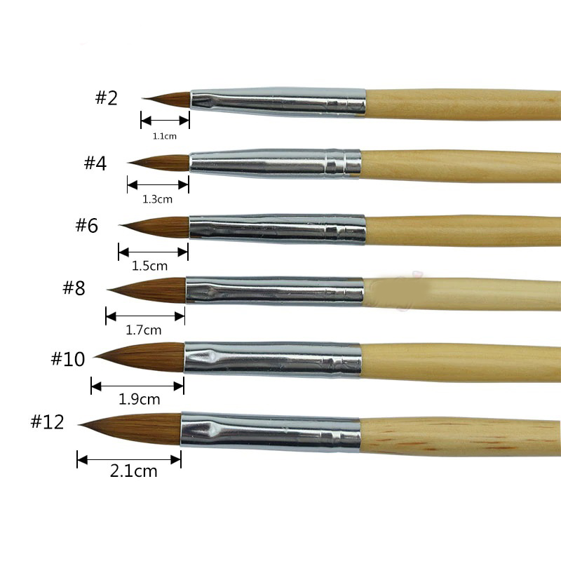 Set 6 pensule pentru acril 