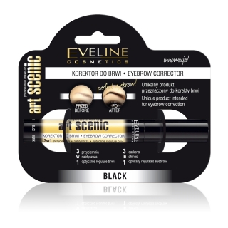Corector sprancene Eveline Cosmetics - negru